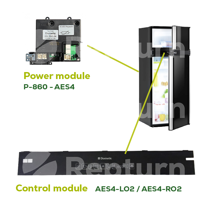 Commande AES4-RO2 / AES4-LO2- Frigo Dometic RM8xx RMDX21