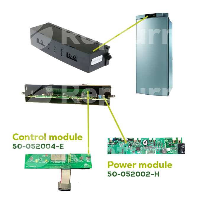 Commande AES(230V) 50-052004-E et carte 50-052003-H - RM8xx5