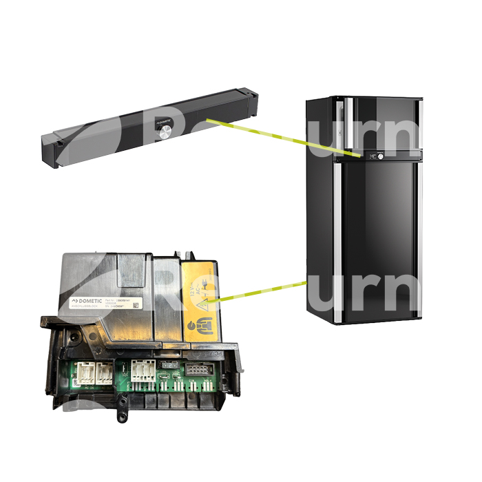 Brique de connexion PCB et panneau TFT - frigo Dometic RM 10 / RM 8X